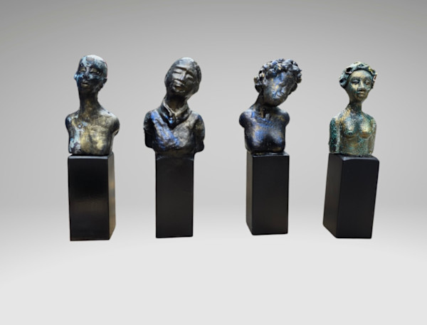 Four Women Small Sculpture Set (4) by Lucy Giboyeaux