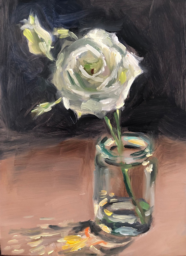 White Lisianthus in a Jar by Ivana Ignjacevic, Image 1.