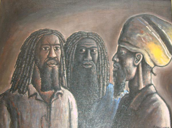 THREE RASTAS by CARL ABRAHAMS