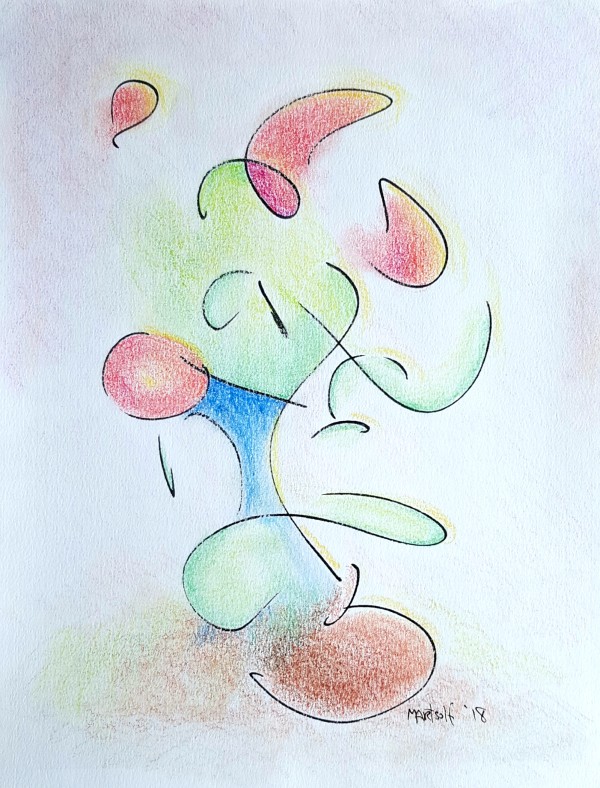 Bouquet, the colored drawing by Dave Martsolf