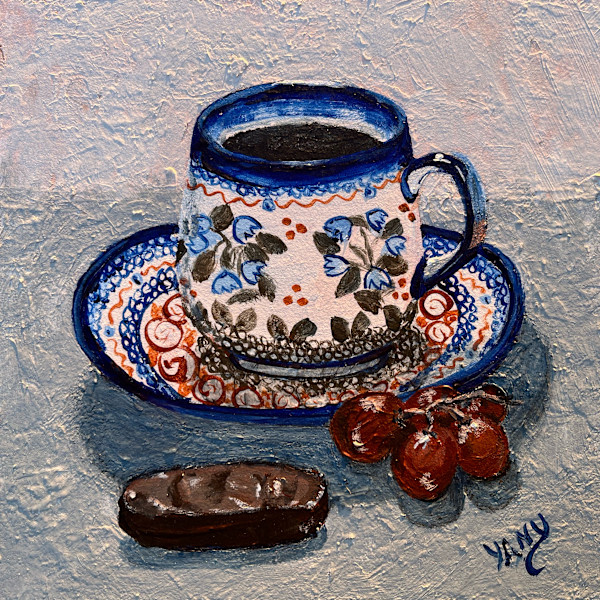 Mars Yellow, Anthraquinone Blue, Burnt Sienna by Marieanne Coursen
