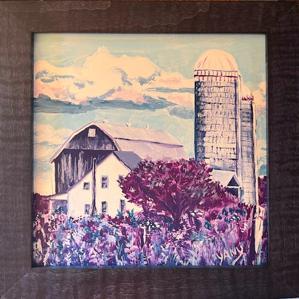 Light Phthalo Blue,Medium Violet, Cerulean Blue Deep by Marieanne Coursen, Image 1.