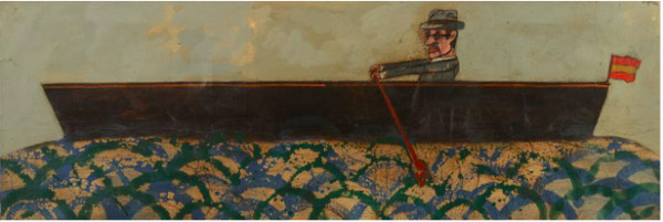 L'homme à la barque by Antonio Seguí (Argentinian b. 1934)