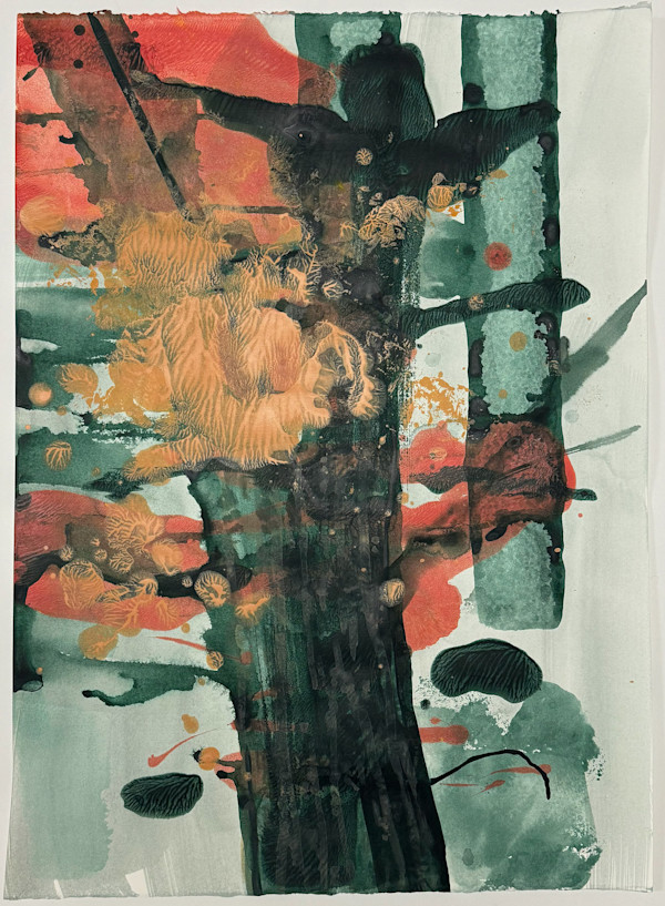 Abstract Nature (tree totem) by Pamela Staker