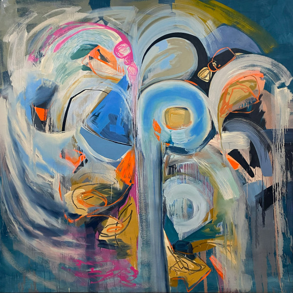 Commissioned painting: "Abstract Study (thunder no.3)" by Pamela Staker
