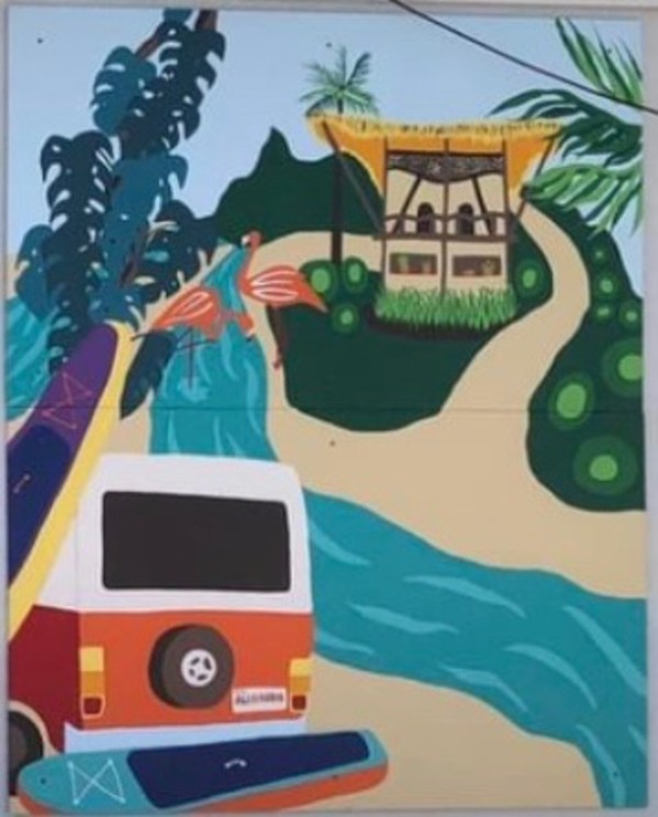 Vehicle in a Water Scene