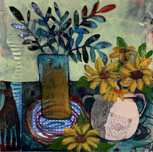 Sunflowers in the Sugar Bowl by Kayann Ausherman, Image 1.
