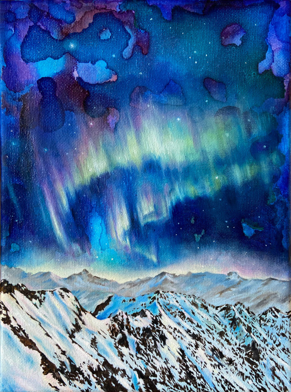 Twisting Aurora (Aurora Borealis near the North Pole) by Anne Wölk