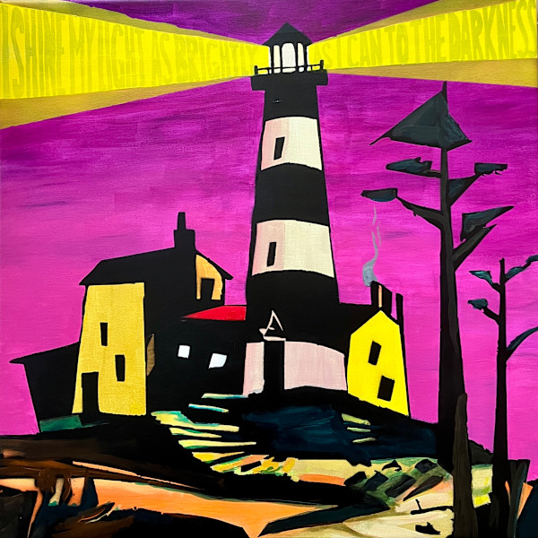 I shine my light as brightly as I can to the darkness by Antoon Knaap