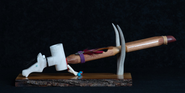 Horse, Native America (Ojibwa) Ceremonial pipe by Scott Freeman