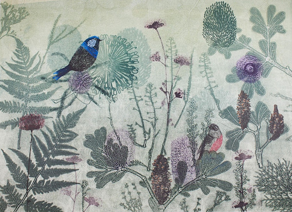 A Quiet Garden Gathering (unframed) by Trudy Rice, Image 1.