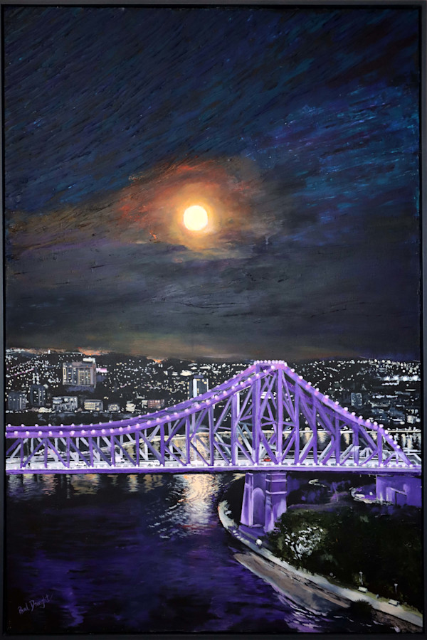 Story Bridge Moonrise by Paul Drought
