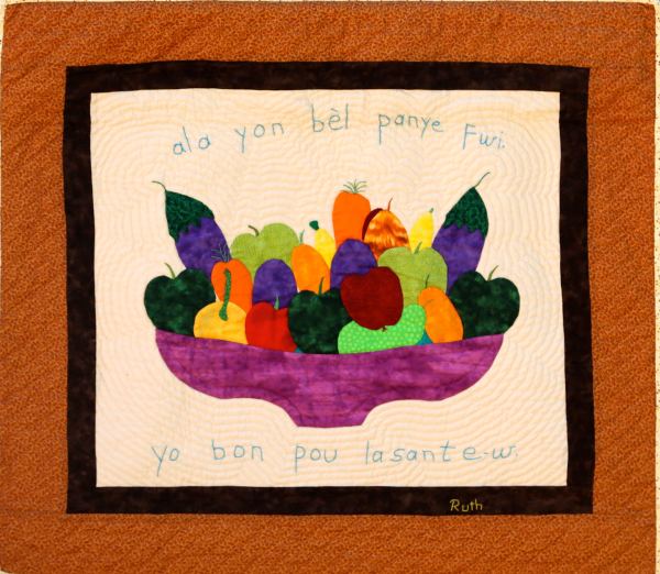 With a Basket of Fruit You Will Have Good Health - Ala Yon Bèl Panye Fui Yo Bon Pou La Santé by Ruth Coréus