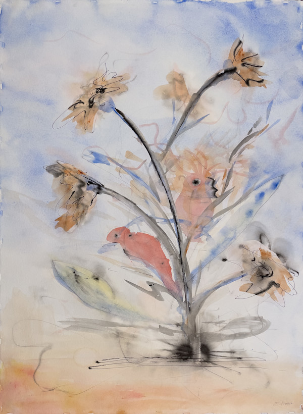wild flowers and birds by Erika Alonso