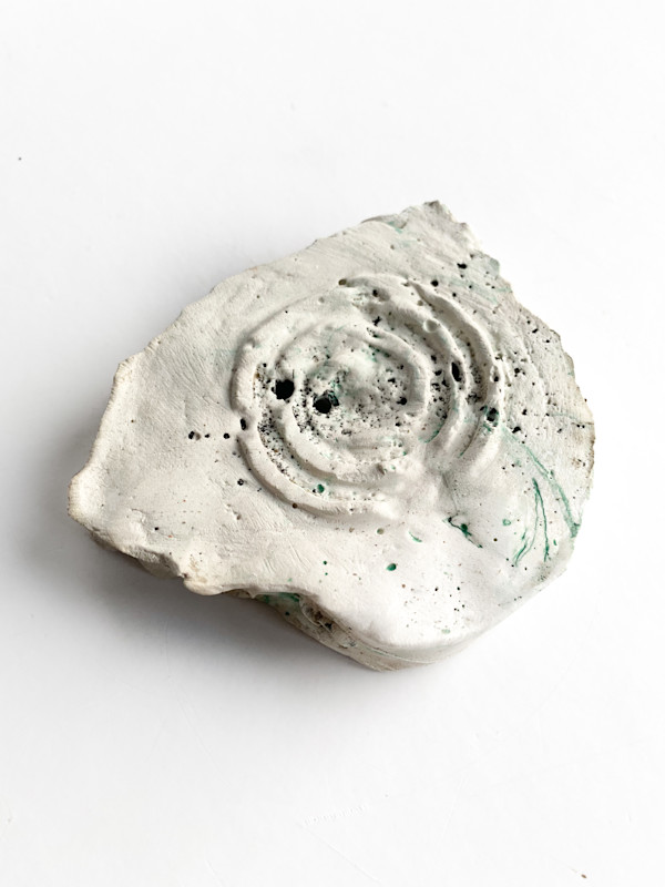 Cosmic spiral (plaster) by Chantal Powell
