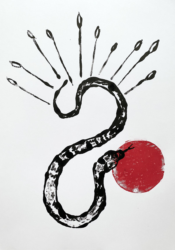 Serpent Sun Disc by Chantal Powell 