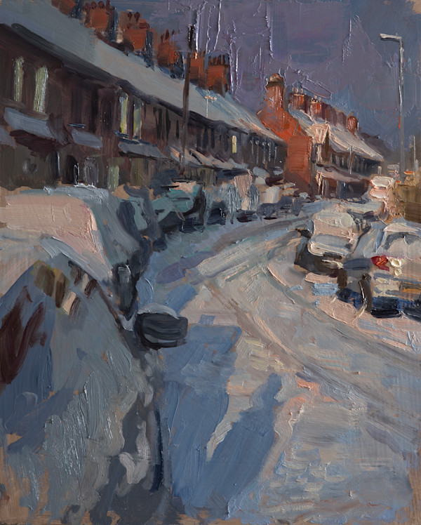 Sun on snow covered terraces by Rob Pointon