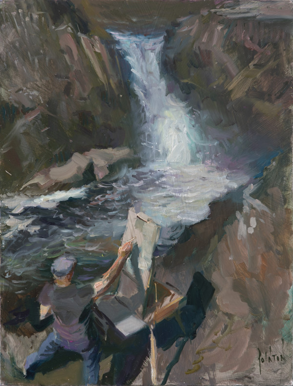 The Plein Air Painter, Chris painting Skelwith Force by Rob Pointon