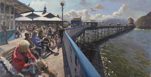 Out of the wind, Llandudno Pier by Rob Pointon