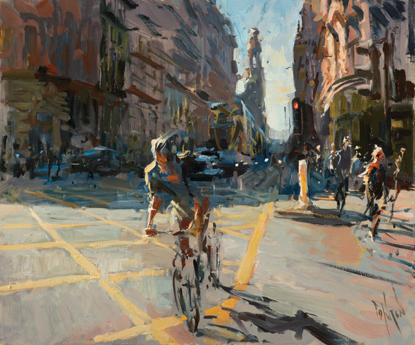 Cyclist, Oxford Road by Rob Pointon