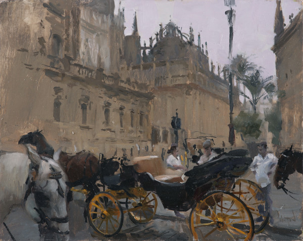 Carriages outside the Cathedral, Sevilla by Rob Pointon