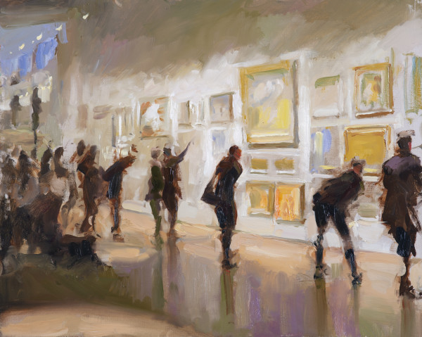 Visitors to the Royal Institute of Oil Painters Annual Exhibition by Rob Pointon