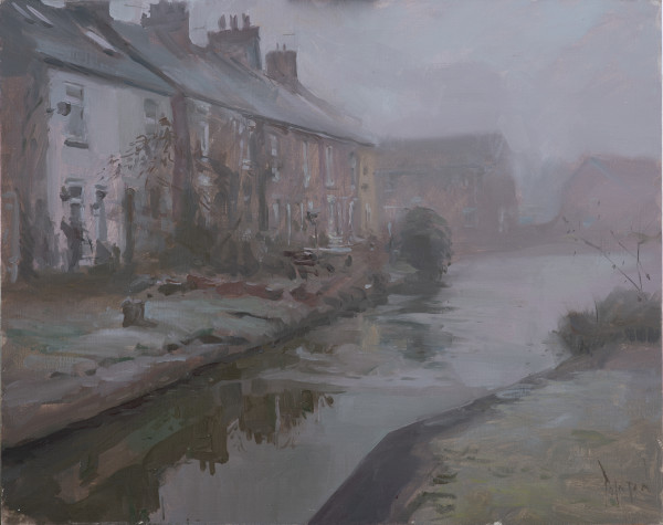 Canal Cottages in Freezing Fog by Rob Pointon