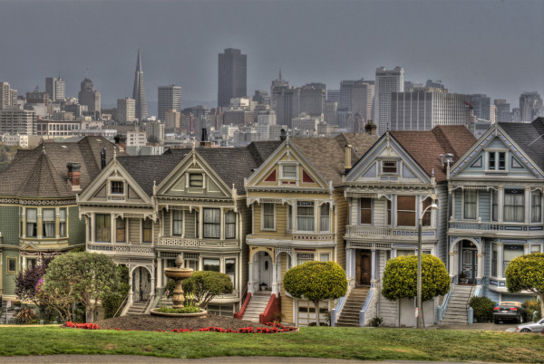 San Francisco Postcard Row by Rene Griffith