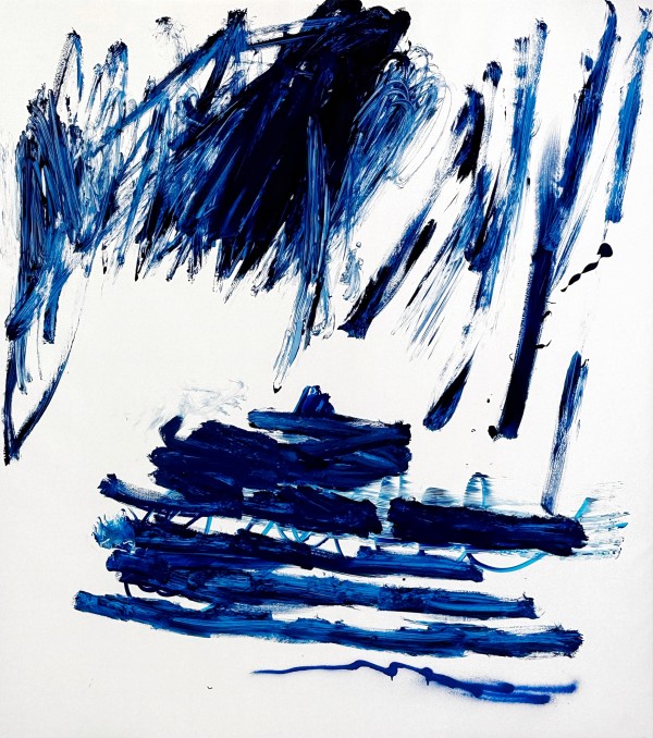 Blue scribbles by Manuela Karin Knaut