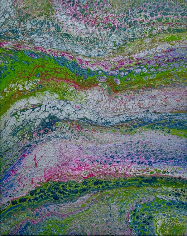 Moss on Pink Poster by Debbie Kappelhoff