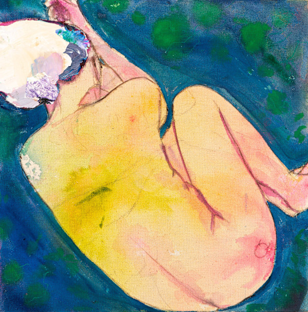 Bathroom floor selfie with estrogen patch 2 by Éadaoin Glynn