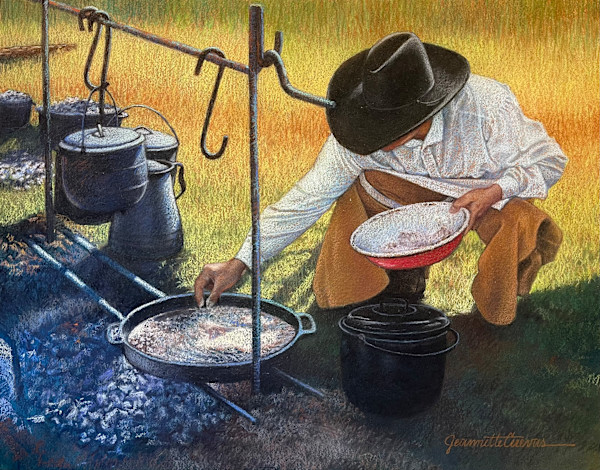 "Fried Steak" Chuckwagon Cooks Series by Jeannette Cuevas
