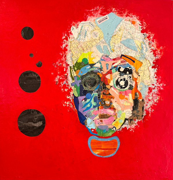 Seeing Red - Acrylic/Collage on Canvas by Cory Goulet Artist