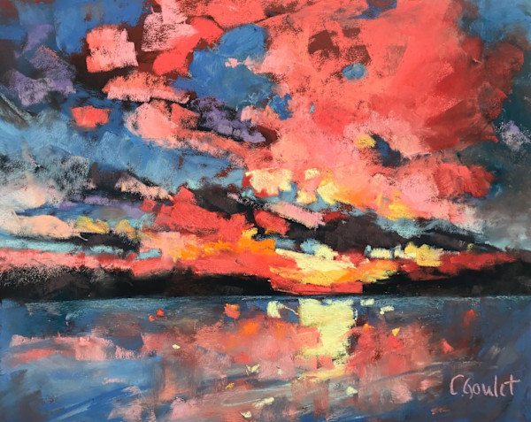Abstract Sunset 2 unframed by Cory Goulet Artist