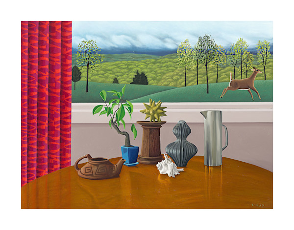STILL LIFE WITH LANDSCAPE by JANE TROUP
