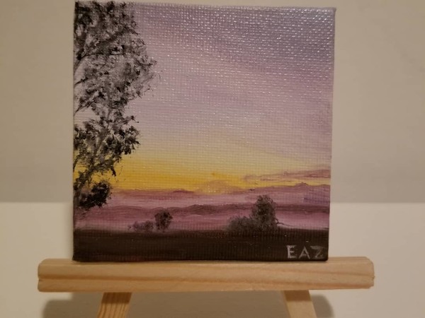 Sunset with Trees by Elizabeth A. Zokaites