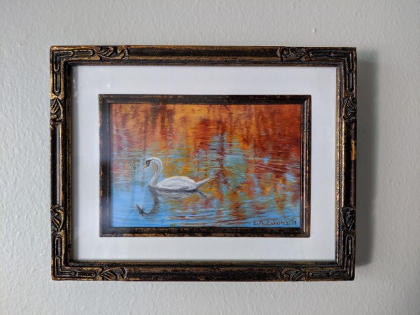 Swan Reflections by Elizabeth A. Zokaites