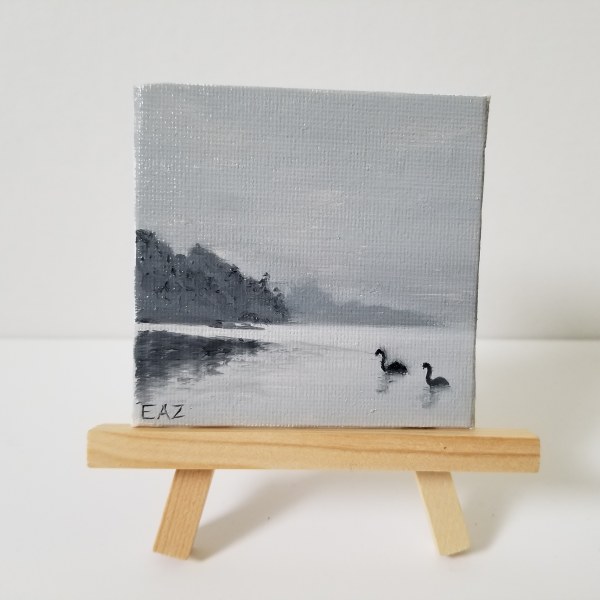 Swans on a Lake by Elizabeth A. Zokaites