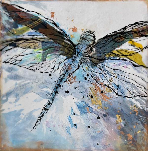 Angel Plans With Dragonfly Wings by Diane Larouche Ellard