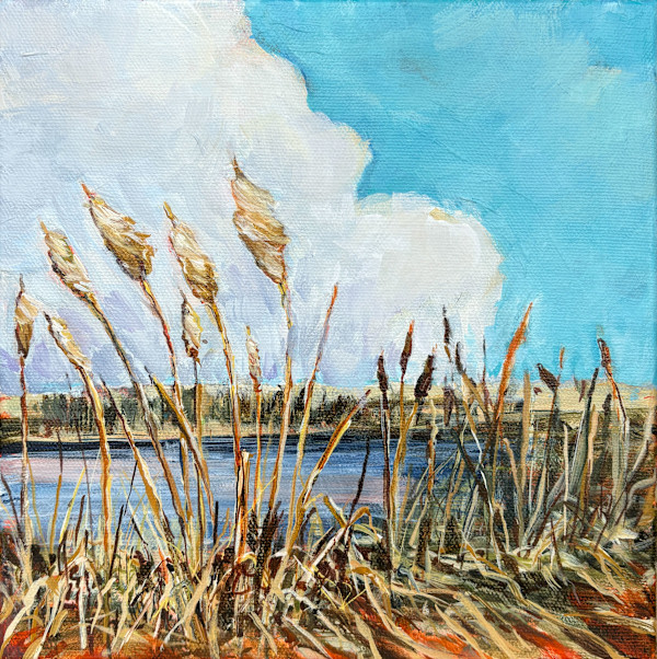 Big Sky and Cattails by Diane Larouche Ellard, Image 1.