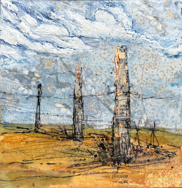Blue Patterned Sky by Diane Larouche Ellard