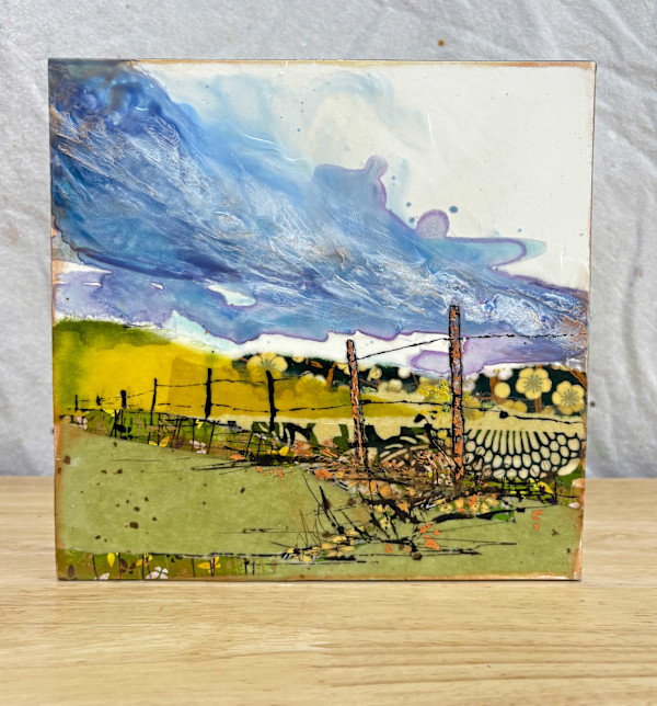 Copper and Texture Fenceline by Diane Larouche Ellard