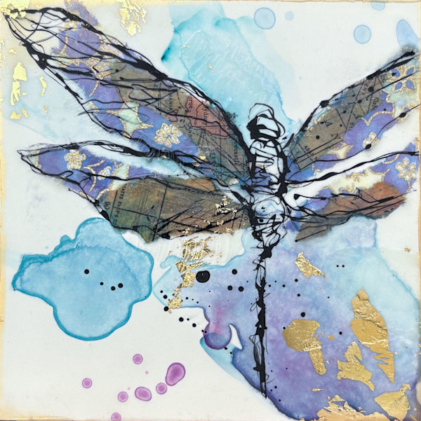 Dragonfly Purples by Diane Larouche Ellard