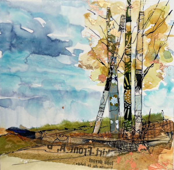 Fall Yellow Aspens by Diane Larouche Ellard