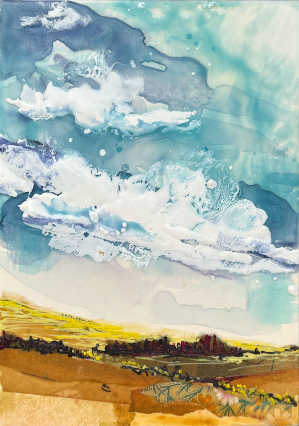 Yellow Field Cool Sky by Diane Larouche Ellard