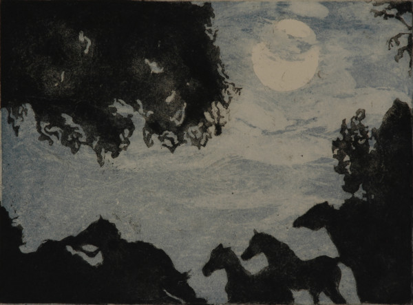 Horses in the Moonlight by Carol Zirkle