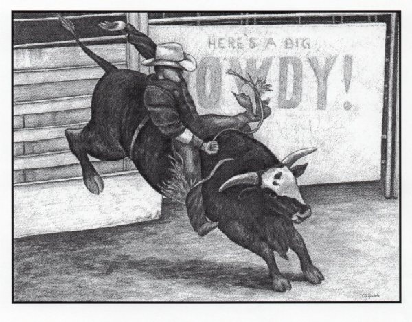 2000 Cowboy Calendar - Bullrider by Carol Zirkle