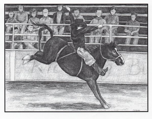 2000 Cowboy Calendar - Bronc Rider II by Carol Zirkle