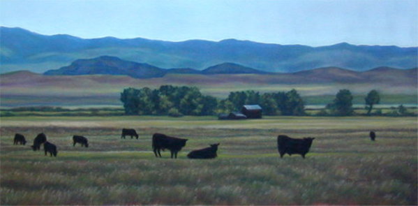 Cows at the Halfway House by Carol Zirkle
