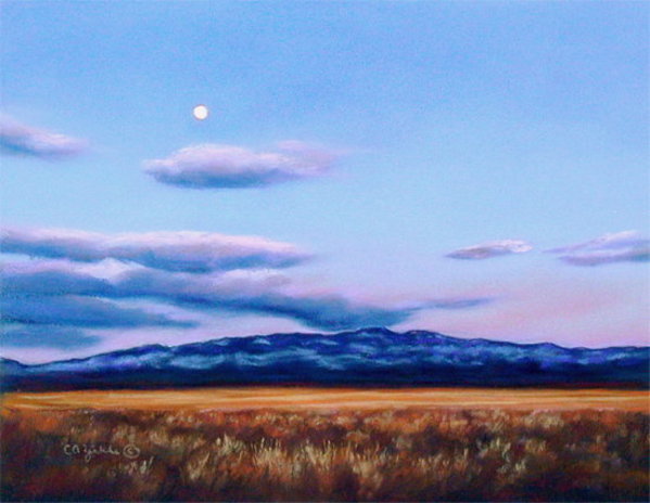 Evening Moon over Big Belts by Carol Zirkle